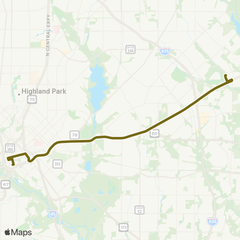 DART Lake Ray Hubbard Express map