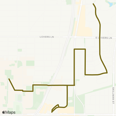 DART Mustang Express map