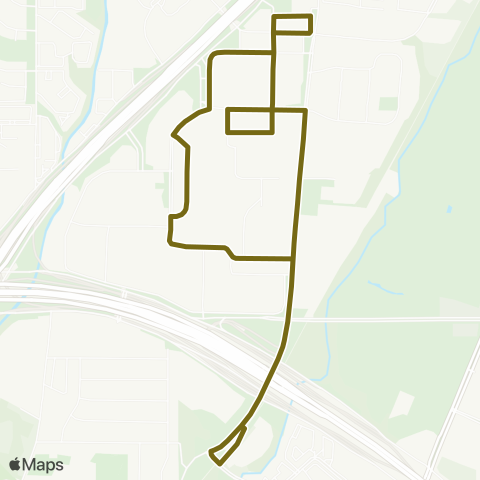 DART TI Shuttle - Main Campus North Route map