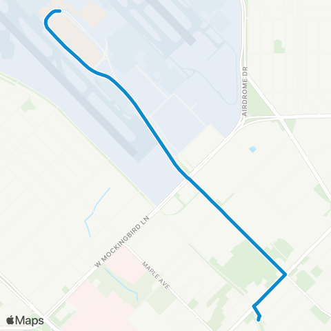 DART Love Field Shuttle map