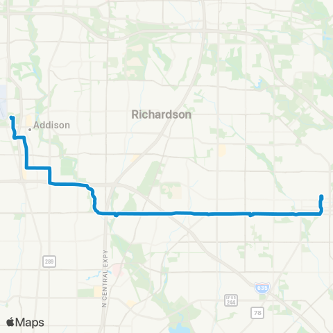 DART Forest Lane map