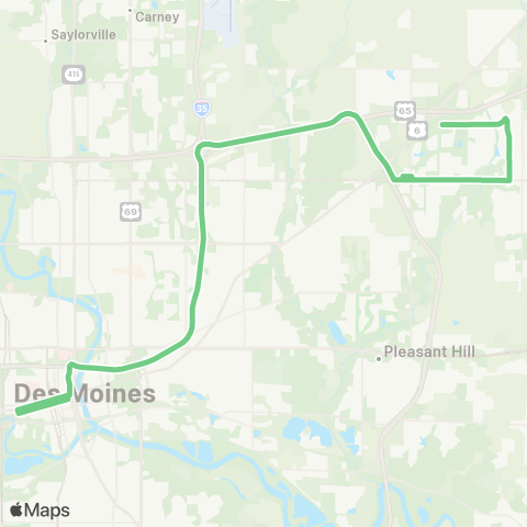 DART Altoona Express map