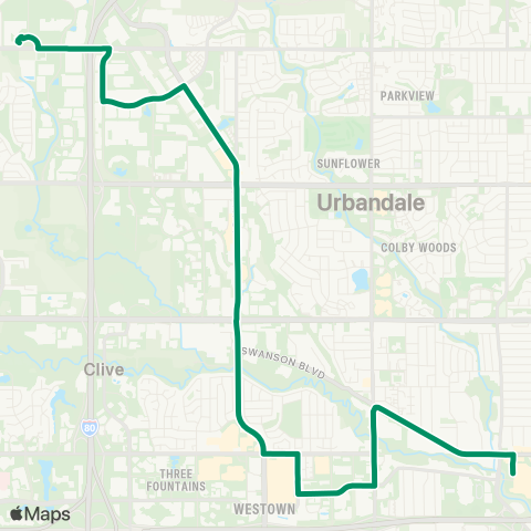 DART NW Urbandale map