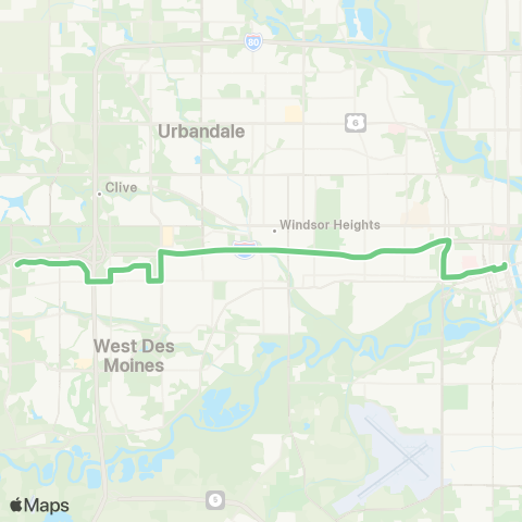 DART Vista Express map