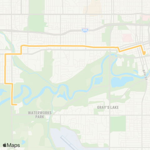 DART Ingersoll / Valley Junction map