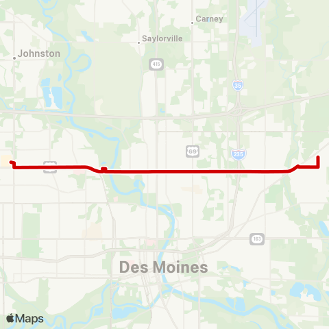 DART Euclid / Douglas Crosstown map