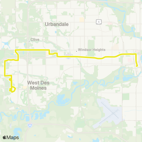 DART Jordan Creek map