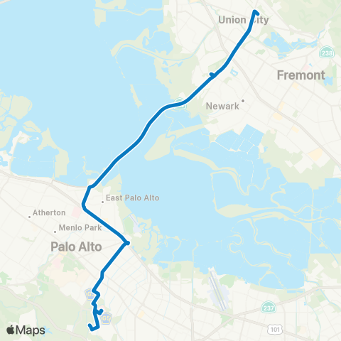 Dumbarton Express Dumbarton Exp. - Research Park map