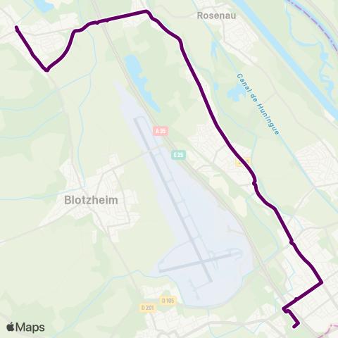 DistriBus Bartenheim Rép. - St-Louis St-Exupéry map