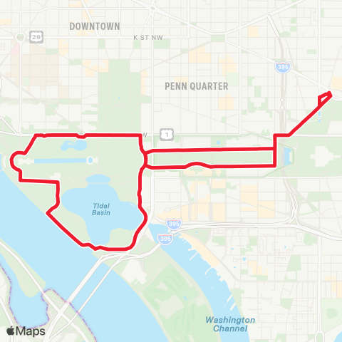 DC Circulator National Mall map