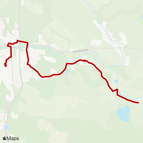 Doprava Česká Lípa Heřmaničky - Žizníkov - Sokolská - Hlavní nádraží map