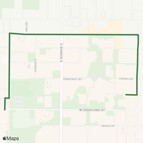 DCTA Mean Green map