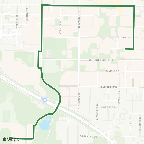 DCTA Mean Green Night Rider map