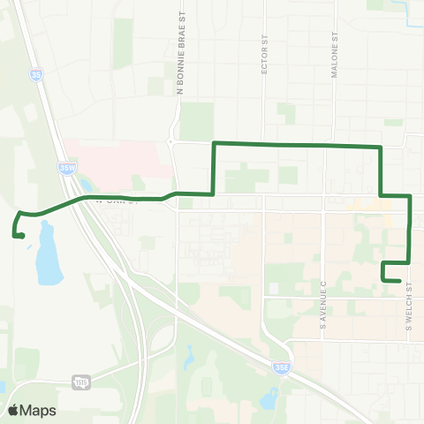 DCTA North Texas map