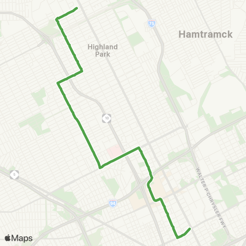 DDOT Mid-City Loop map