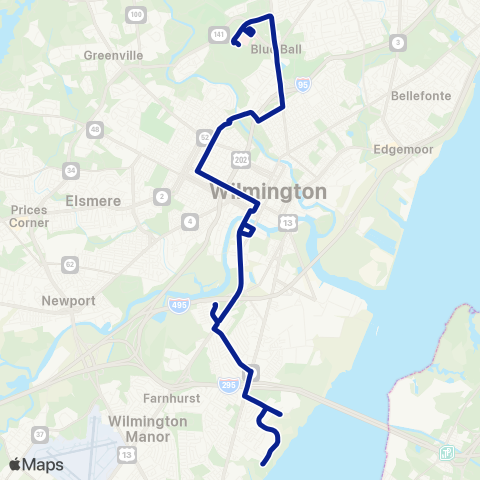 DART First State Ai Dupont Hosp - Wilm DMV - Zenith map