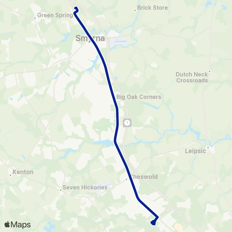 DART First State Dover - Cheswold - Smyrna map