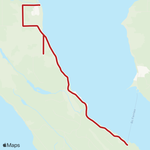 Denman Island Bus (DIBS) Denman Island Bus Service map