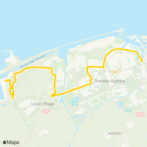 DK’BUS Gde Synthe Puythouck - Coudekerque-Branche Village map