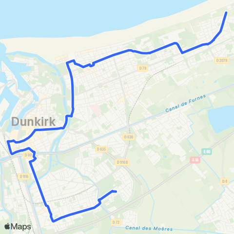 DK’BUS Leffrinckoucke-Plage Coudekerque - Branche Jardins de Steendam map