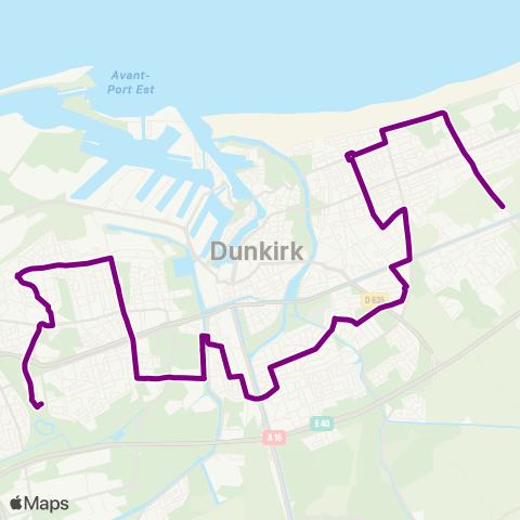 DK’BUS Dunkerque Fort de Petite-Synthe - Dunkerque Maraîchers map