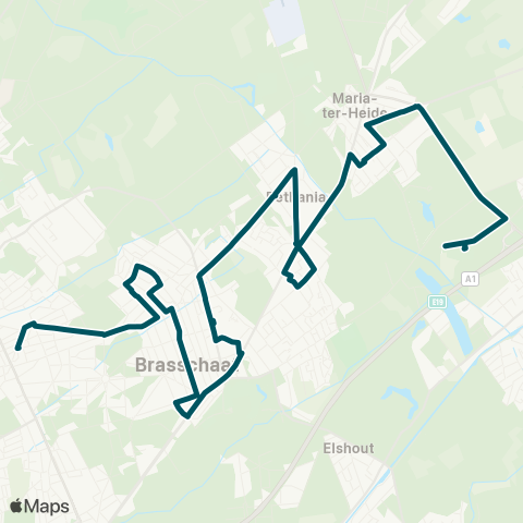 De Lijn Buurtbus : Maria Ter Heide - Mariaburg map