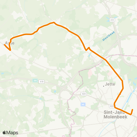 De Lijn (Asse - ) Wemmel - Bockstael - Brussel Noord map