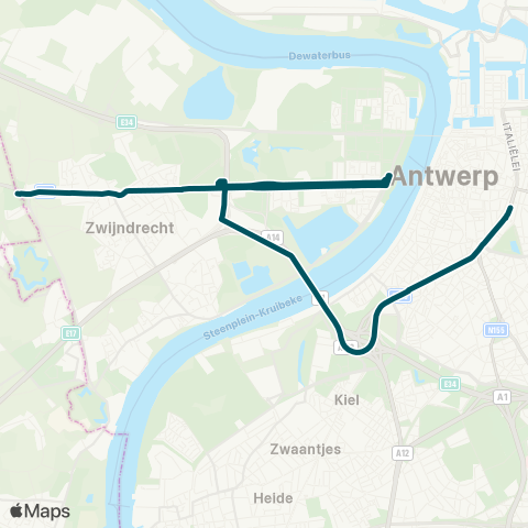 De Lijn Trampendel map