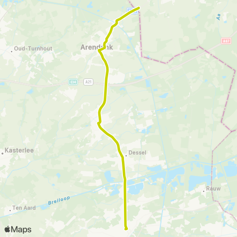 De Lijn Mol - Dessel - Retie - Arendonk map