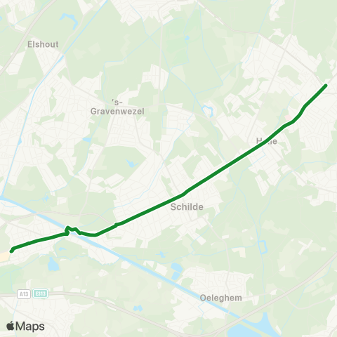 De Lijn Wijnegem - Sint-Antonius map