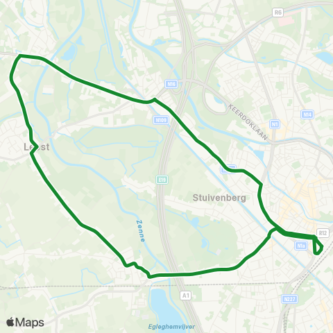 De Lijn Station - Veemarkt - Nekkerspoel - Station map