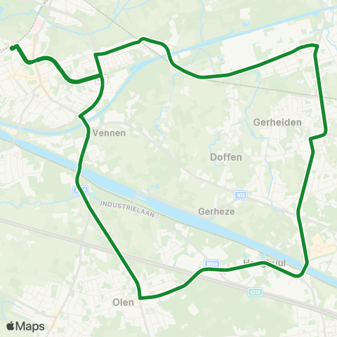 De Lijn Herentals - Olen - Herentals map