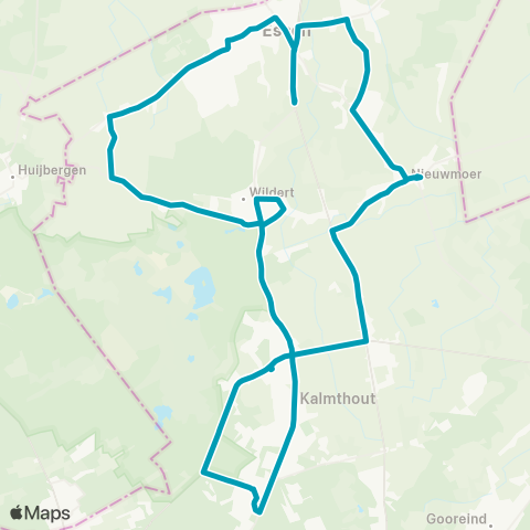 De Lijn Wildert - Kalmthout - Essen - Wildert map