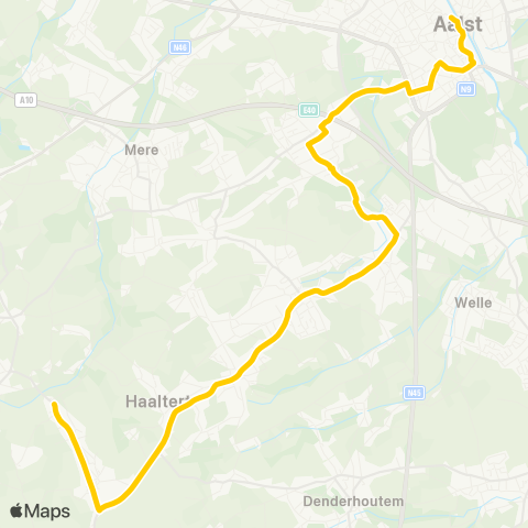 De Lijn Aalst - Haaltert - Kerksken - Heldergem map