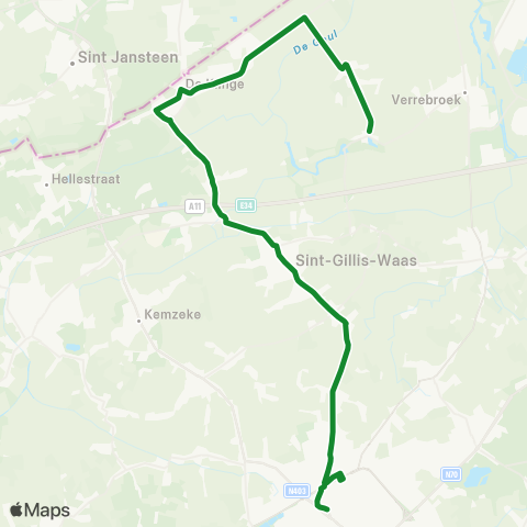 De Lijn Sint-Niklaas - Meerdonk map