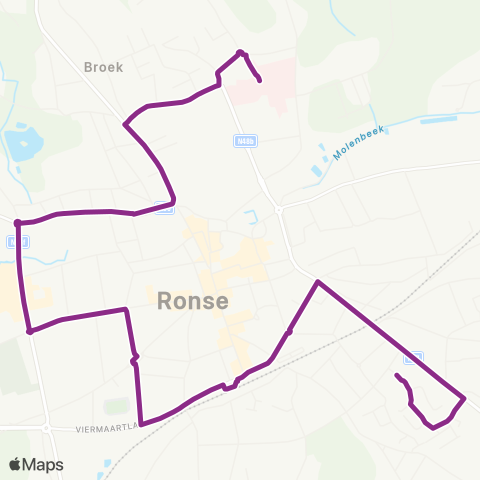 De Lijn Ronse / Renaix Scheldekouter - Station - AZ Glorieux map