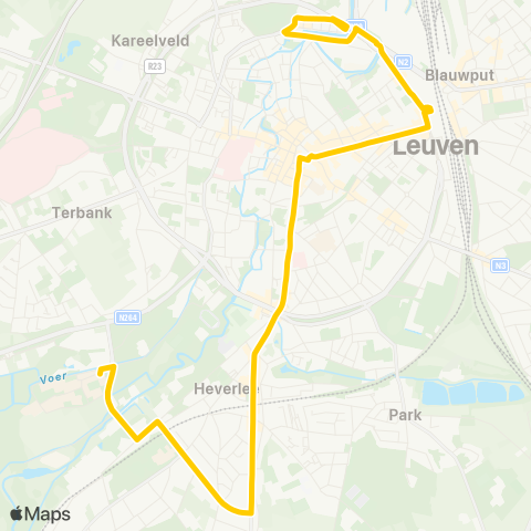 De Lijn Leuven - Heverlee map