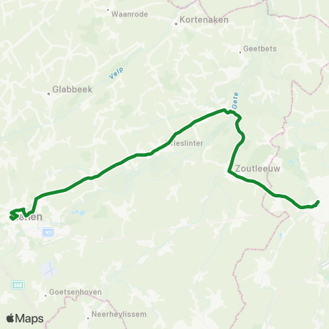 De Lijn Tienen - St-Truiden map