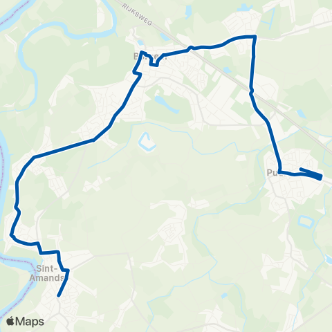 De Lijn Sint-Amands - Bornem - Hingene - Puurs map