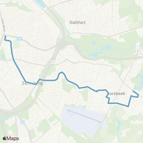 De Lijn Rooseveltplaats - Berchem - Borsbeek map