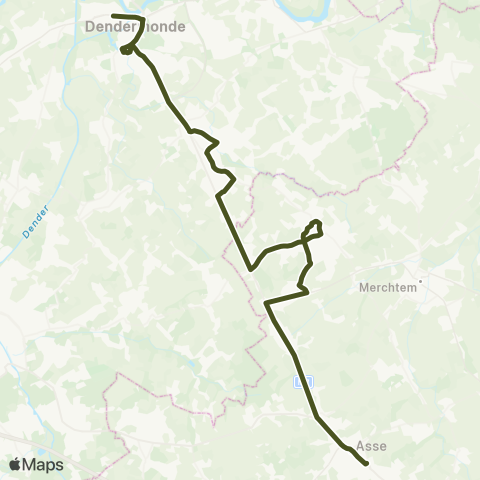 De Lijn Dendermonde - Lebbeke - Opwijk - Asse map