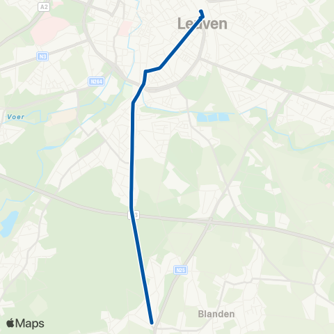 De Lijn Blanden - Heverlee - Leuven map