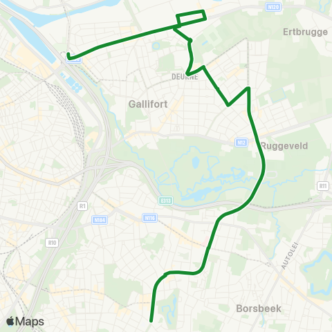 De Lijn Deurne Zuid - Sportpaleis map