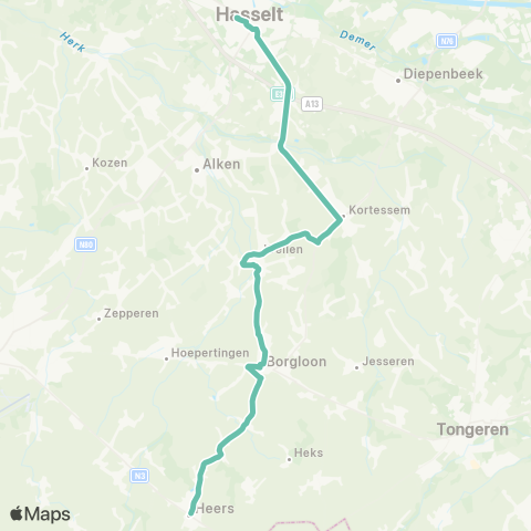 De Lijn Hasselt - Heers map