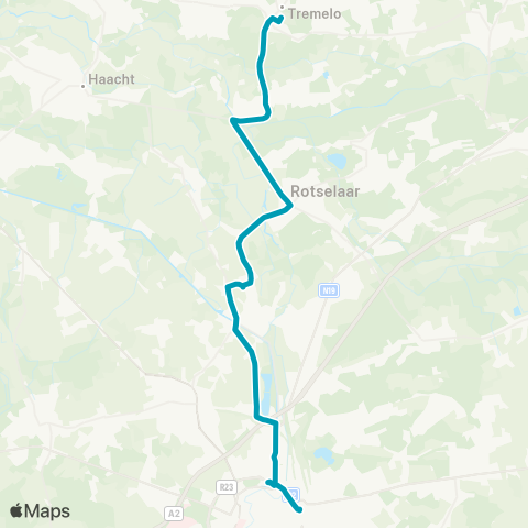 De Lijn Leuven - Wijgmaal - Rotselaar - Tremelo map