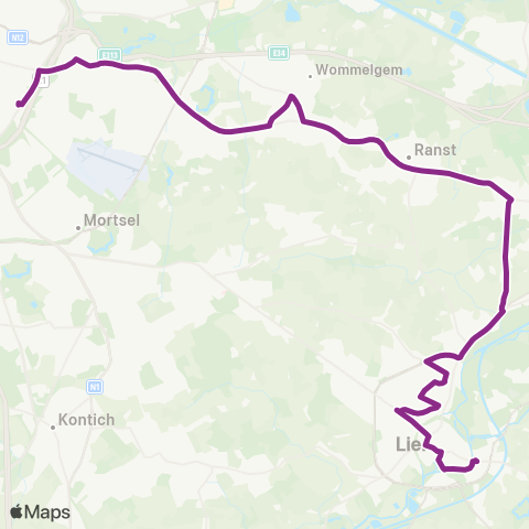 De Lijn Berchem - Wommelgem - Broechem - Lier map