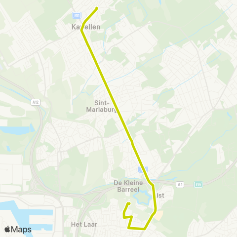 De Lijn Merksem Zwaantjeslei - Kapellen map