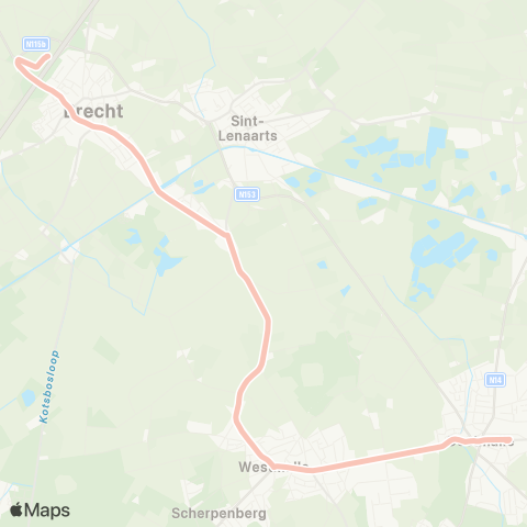 De Lijn Brecht - Oostmalle map