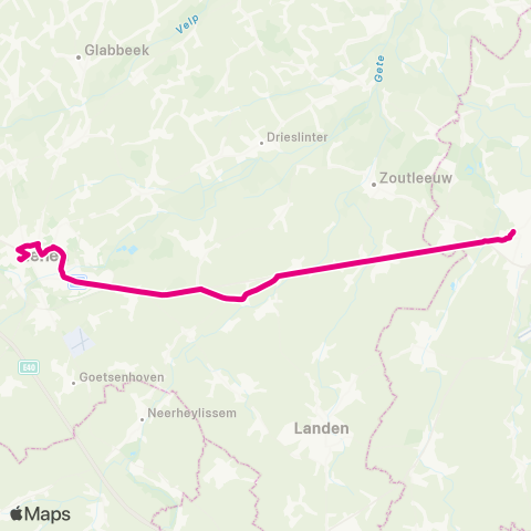 De Lijn Sint-Truiden - Tienen map