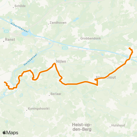 De Lijn Lier - Nijlen - Herenthout - Herentals map